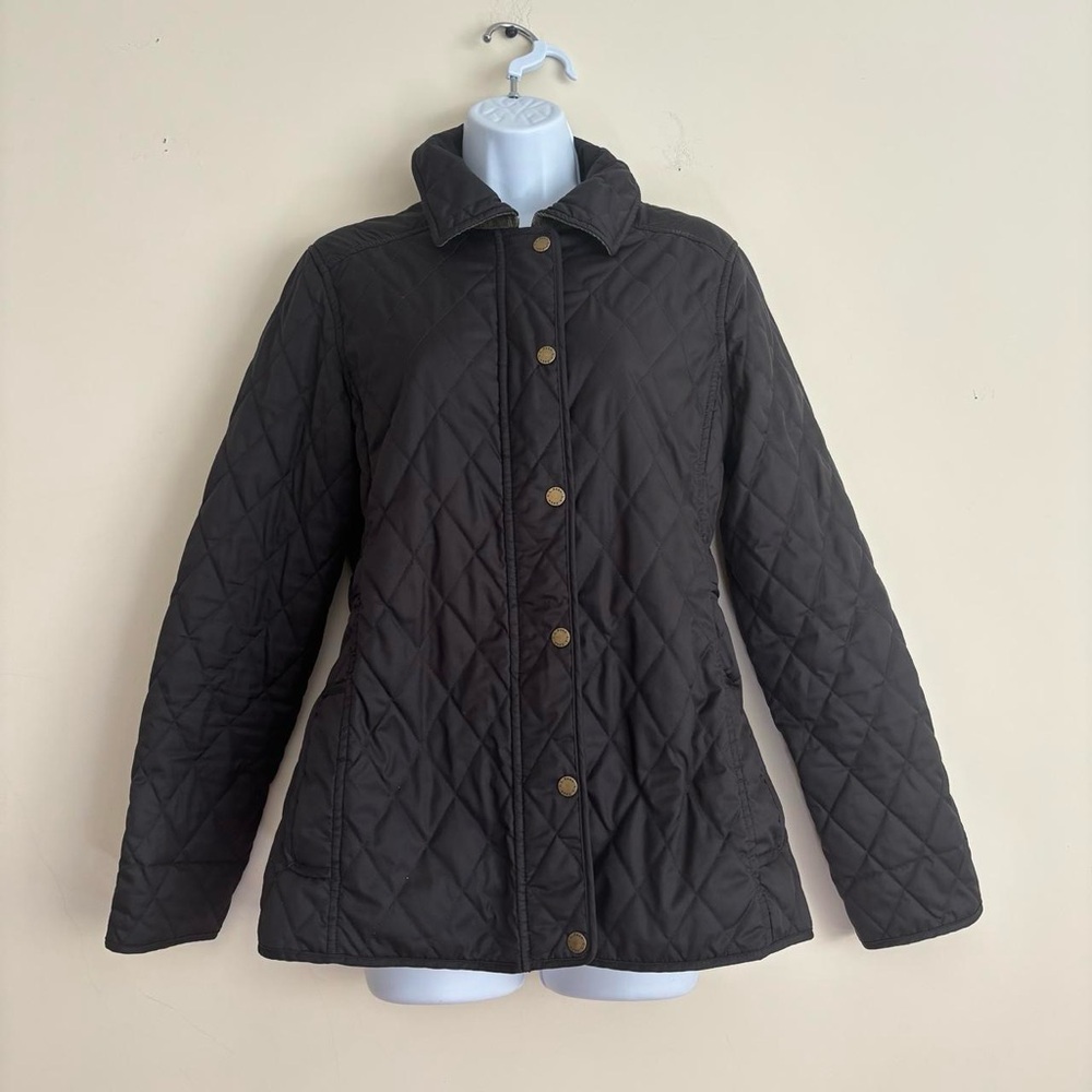L.L.Bean Quilted Jacket Plaid Lining Size XS Lightweight Outdoor Coat